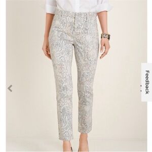 Chico’s So Slimming Python Snake Print‎ Girlfriend Ankle Jeans